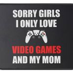 I Love Video Games and Mom Mouse Pad - Sevgililer Günü Video Oyunları Erkek Gençler - 9,5 x 7,8 inç Mouse Mat Oyun Oyun Hediyeleri - Erkekler için Komik Hediyeler Fikri