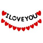 I LOVE YOU Afiş, Kalp Afiş Sevgililer Günü Teklifi Doğum Günü Kur Nişan Evlilik Yıldönümü Gelin Partisi Yatak Odası Süslemeleri