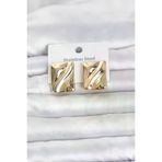 İ-Market 316L Çelik Gold Renk Plaka Model Kadın Küpe TJ-BKP11806