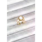 İ-Market 316L Çelik Gold Renk Sedefli Vintage Kadın Yüzük TJ-BYK4171
