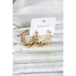 İ-Market 316L Çelik Gold Renk Spiral Halka Kadın Küpe TJ-BKP11823