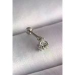 İ-Market 316L Çelik Gümüş Renk Üçgen Zirkon Taşlı Tragus Piercing TJ-PR1239