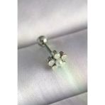 İ-Market 316L Çelik Gümüş Renk Zirkon Taşlı Çiçek Model Tragus Piercing TJ-PR1283