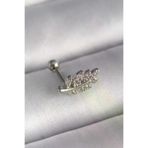 İ-Market 316L Çelik Gümüş Renk Zirkon Taşlı Dal Tragus Piercing TJ-PR1259