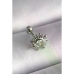 İ-Market 316L Çelik Gümüş Renk Zirkon Taşlı Güneş Tragus Piercing TJ-PR1279