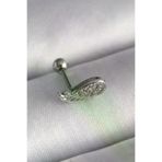 İ-Market 316L Çelik Gümüş Renk Zirkon Taşlı Kanat Tragus Piercing TJ-PR1269
