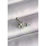 İ-Market 316L Çelik Gümüş Renk Zirkon Taşlı Sallantı Kalp Detay Tragus Piercing TJ-PR1361
