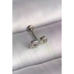 İ-Market 316L Çelik Gümüş Renk Zirkon Taşlı Sonsuzluk Model Tragus Piercing TJ-PR1345