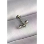 İ-Market 316L Çelik Gümüş Renk Zirkon Taşlı Tragus Piercing TJ-PR1349