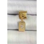 İ-Market 316L Çelik Sallantılı Zirkon Taşlı Kutup Yıldızı Figürlü Dikdörtgen Model Gold Renk Nomination Charm TJ-BC1406