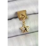 İ-Market 316L Çelik Sallantılı Zirkon Taşlı Yıldız Model Gold Renk Nomination Charm TJ-BC1402
