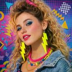 İ-Market 80 ler 90 lar Retro Neon Sarı Şimşek Küpe 10 cm