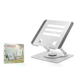 İ-Market Alüminyum Alaşim 360 Derece Dönebilen Premium Laptop Standi - Silver HDX8019
