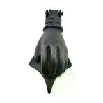 İ-Market Antika Tarz Dekoratif Pirinç El Kapı Tokmağı, Taktak - 167x75 mm, Oksit