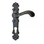 İ-Market Antika Tarz Dekoratif Pirinç Okyanus Banyo Kapı Kolu - 230x46 mm, Oksit