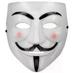 İ-Market Beyaz Renk Pembe Yanaklı İthal V For Vendetta Maskesi