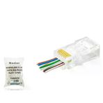 İ-Market Cat6 Ez Rj45 Konnektör - 100 Adet Şeffaf / Ekonomik Poşet Paket ND2415
