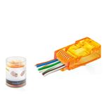 İ-Market Cat6 Ez Rj45 Konnektör - 100 Adet Turuncu / Özel Plastik Kutulu ND2405