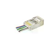 İ-Market Cat6E Ez Rj45 Metal Konnektör 100 Adet Plastik Kutu - Şeffaf ND2423