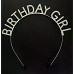 İ-Market Gümüş Kristal Taşlı Birthday Girl Doğum Günü Tacı İthal Ürün 17x16 cm