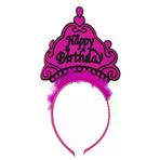 İ-Market Happy Birthday Neon Fuşya Renk Doğum Günü Tacı 24x15 cm