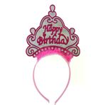 İ-Market Happy Birthday Neon Pembe Renk Doğum Günü Tacı 24x15 cm