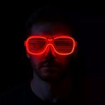 İ-Market Kırmızı Led Işıklı Parti Gözlüğü - Neon Glow Şerit Gözlük 3 Modlu