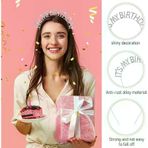 İ-Market Kristal Taşlı Gümüş Renk İt's My Birthday Yazılı Doğum Günü Parti Tacı 14x16 cm