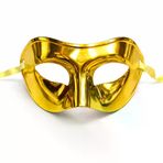 İ-Market Metalize Parlak Parti Maskesi Altın Gold Renk 16x7 cm