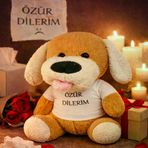 İ-Market Özür Dilerim Tişörtlü Peluş Oyuncak Köpek