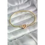 İ-Market Pirinç Gold Renk Zirkon Taşlı Kalp Sonsuzluk Model Charm Kadın Bileklik - TJ-BB5797