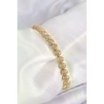 İ-Market Pirinç Zirkon Taşlı Yarım Topcuk Model Gold Renk VIP Seri Kadın Bileklik TJ-BB7508