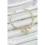 İ-Market Pirinç Zirkon Taşlı Yıldız Model Gold Renk Charm Bileklik TJ-BB7352