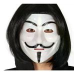 İ-Market Siyah Renk Takma Kısa Saç ve V For Vendetta Maskesi Anonymous Maskesi