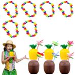 İ-Market Tropikal Hawaii Parti Malzemeleri – Kolye, Pipet, Bardak Seti