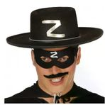 İ-Market Z Logolu Yetişkin Zorro Şapkası ve Zorro Maskesi