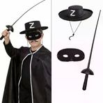 İ-Market Zorro Kostüm Seti 3’lü Çocuk – Şapka, Maske ve Kılıç