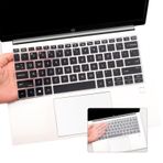 i-Tensodo 2 adet klavye kapak 2023 2022 HP EliteBook 830 835 840 845 1040 G9 G10 13.3 14 inç dizüstü aksesuarları klavye koruyucu cilt (uygun değil 840 845 1040 G8 G7 G6 G5 G4 G4 3)-Siyah+Şeffaf