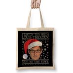 I Watch Too Much Louis Theroux Christmas Bez Çanta Uzun Saplı - Açık Bej - 40 X 40
