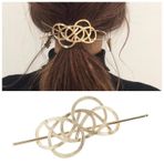 Iaceble Minimalist altın saç tokası Viking Kelt saç topuz sopa Kelt düğüm saç tokası Metal saç topuz slayt uzun saç çubuğu dekoratif saç aksesuarları kadınlar ve kızlar için Headdress