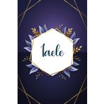 Iaele: Taccuino personalizzato con il nome Iaele | Regalo di compleanno per moglie, mamma, sorella, figlia ... | Foglie blu | 110 pagine a righe, Piccolo formato 6x9 pollici (15,24 x 22,86 cm)