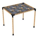 Iahşap 2.4 x 3 Metre Pergole Braket Seti 4 Ana Direkli Dalgalı Gölgelikli Üst Izgaralı - 2.4 x 3 Metre (Yükseklik 250 Cm)