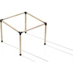 Iahşap 2.4 x 3 Metre Pergole Braket Seti 4 Ana Direkli Üstü Açık Eğimli Pergole Braket Seti - 2.4 x 3 Metre (Yükseklik 250 Cm)