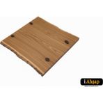 iAhşap Doğal Kenarlı Sedir Kütük Masa Tablası | Kare Ahşap Yemek Ofis Masası Üstü No9 - Meşe - 70x70 cm - Kalınlık: 5 cm