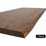 iAhşap Doğal Kenarlı Sedir Kütük Masa Tablası | Masif Ahşap Yemek Masası Üstü No1 - Ceviz - 60x100 cm - Kalınlık: 4 cm