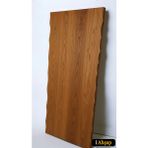iAhşap Doğal Kenarlı Sedir Kütük Masa Tablası|ofis Masası-Yemek Masası Masif Masa No2 - Meşe - 60x100 cm - Kalınlık: 4 cm