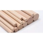 iAhşap Kayın Gülgen Ahşap Yuvarlak Çıta Silindirik Çıta Kavela Çıta Ahşap Çubuk - 40 mm-100 cm-1 Adet