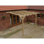 Iahşap Veranda Ahşap Pergole Sundurma Gölgelik 300 x 300 cm P6 - 3x3 Metre - Yükseklik 2,4 Metre