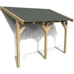 Iahşap Veranda Ahşap Pergole Sundurma Gölgelik Çatı Membran Çardak Kamelya P13 - 2x3,6 Metre - Yükseklik 2,4 Metre