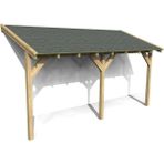 Iahşap Veranda Ahşap Pergole Sundurma Gölgelik Çatı Membran Çardak Kamelya P13 - 2x4,8 Metre - Yükseklik 2,4 Metre